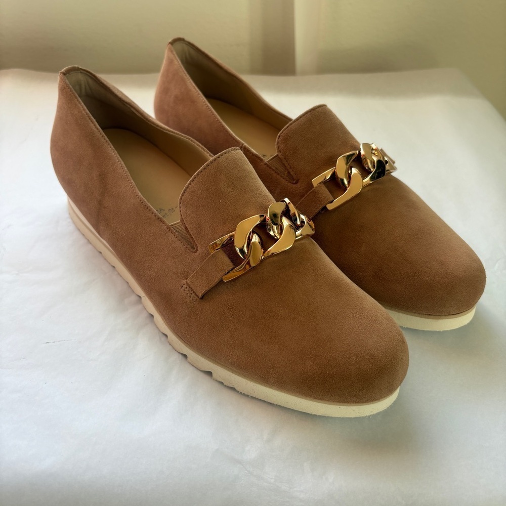 Hassia NWOB sz 7 Comfort Sneaker Shoe Pisa Suede Loafer slip-on wedge flat